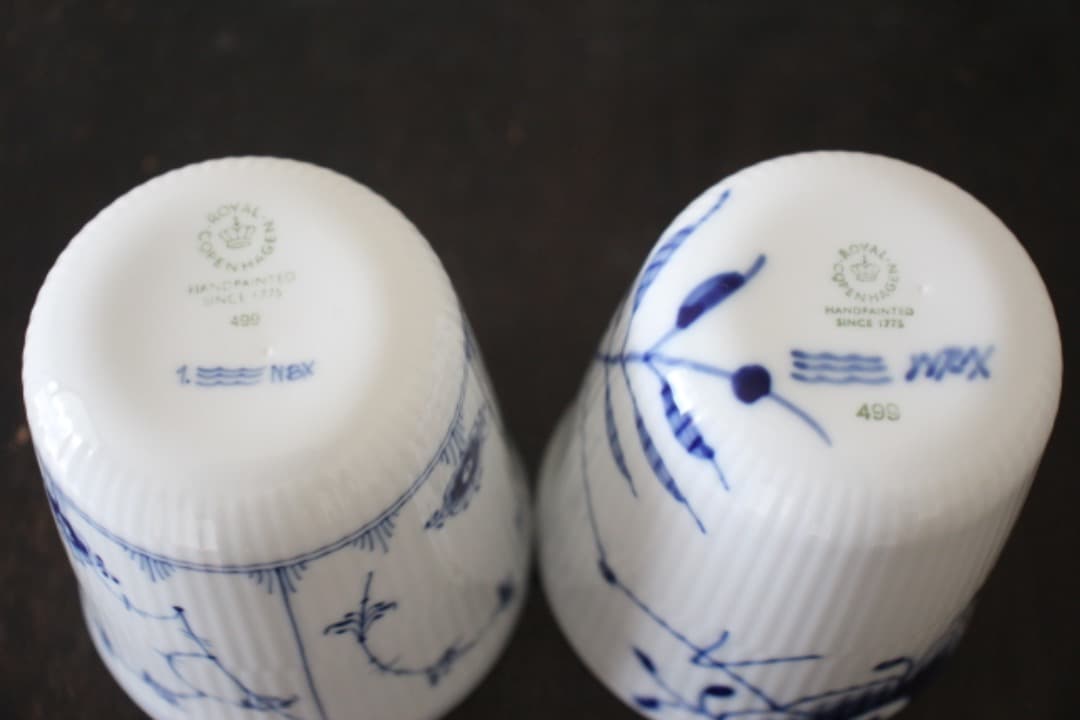 ロイヤルコペンハーゲン　プリンセスブルー　プレートペア&カップ２客