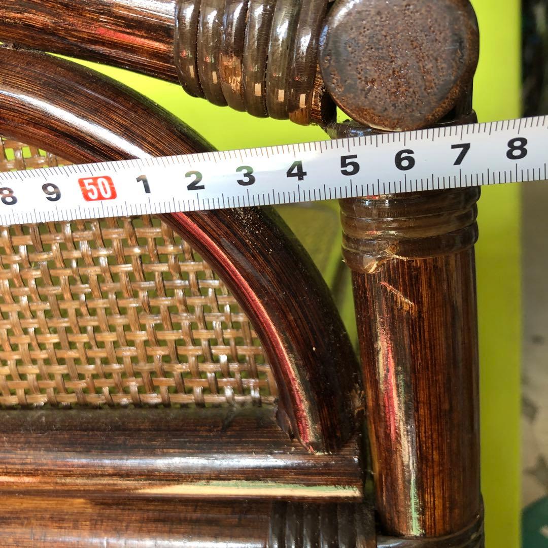 昭和レトロ 籐家具 ラタン ラック チェスト 4段引き出し　中古