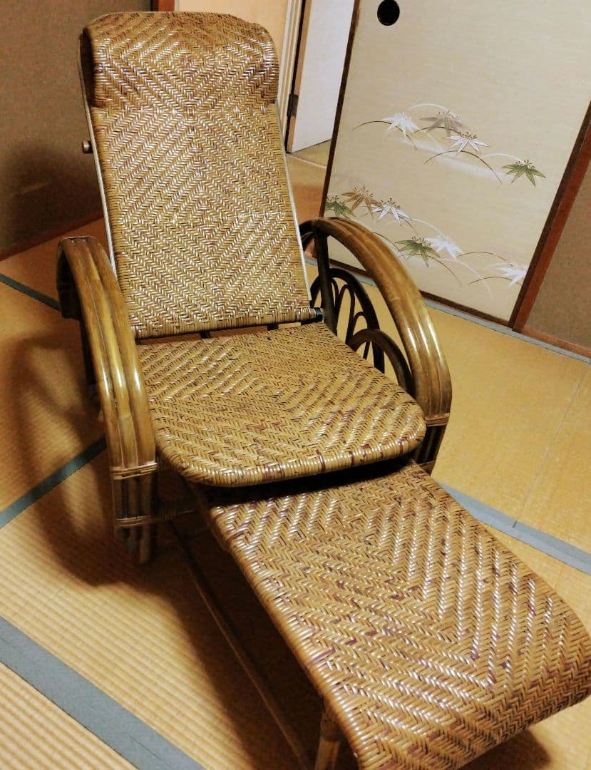 ラタンリクライニングチェア