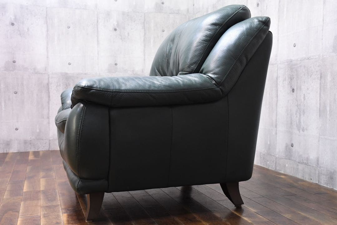 ECK100 IDC大塚家具 オースチン 1人掛けソファ レザー/総本革張り