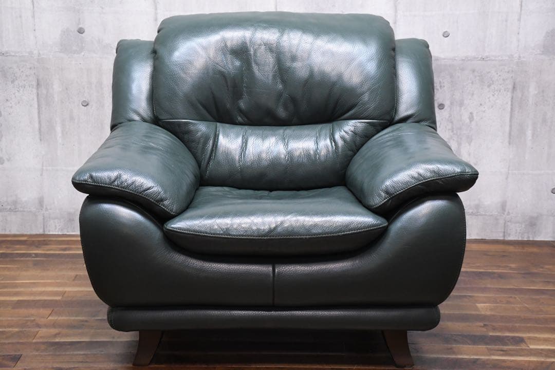 ECK100 IDC大塚家具 オースチン 1人掛けソファ レザー/総本革張り