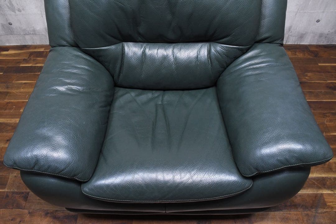 ECK100 IDC大塚家具 オースチン 1人掛けソファ レザー/総本革張り