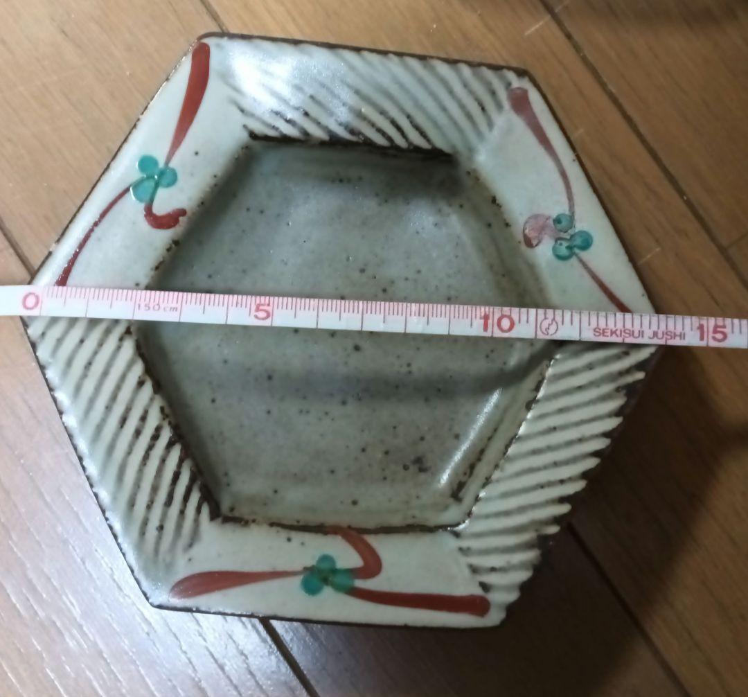 益子焼島岡達三六角組皿 6枚