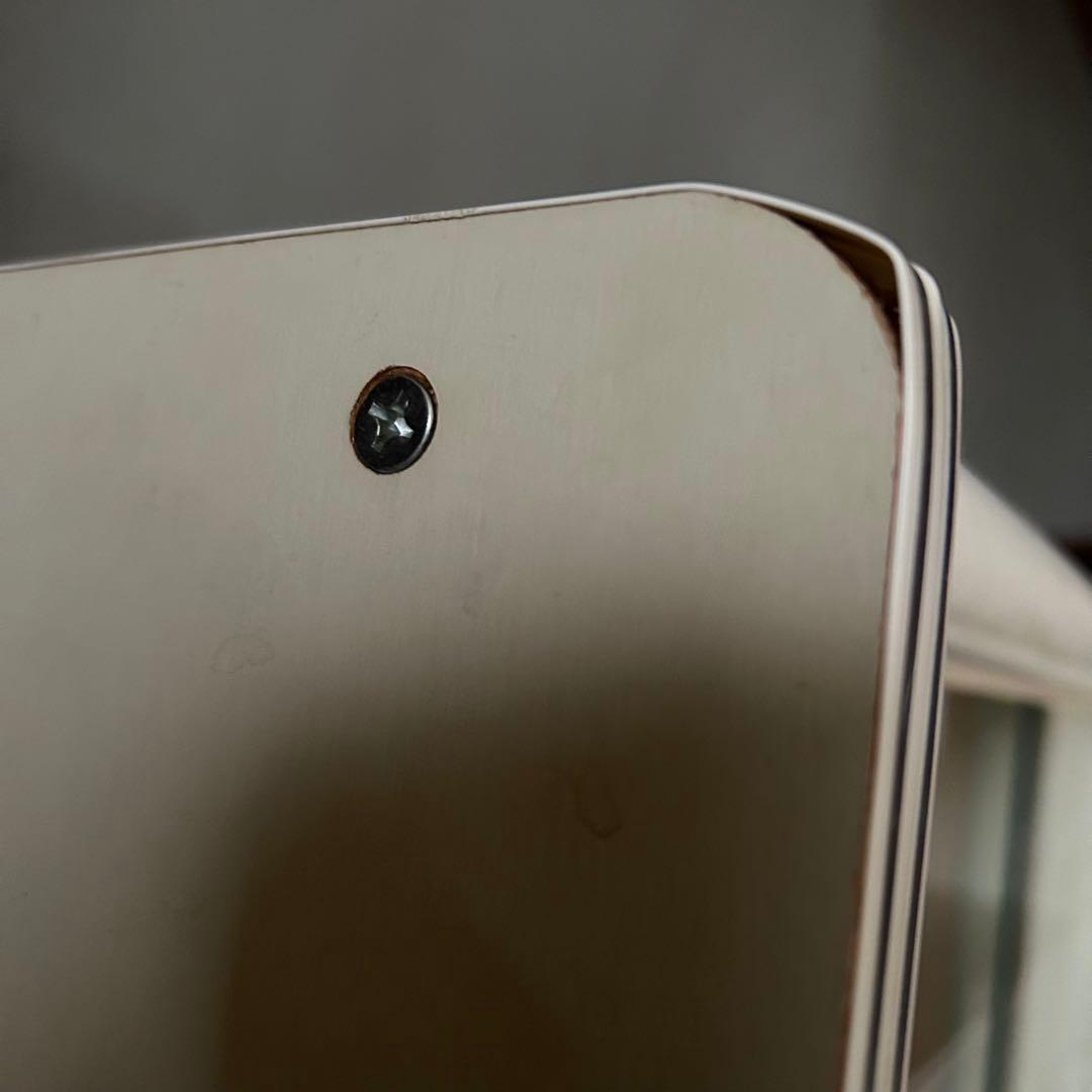 ホワイト ガラス収納棚 3段