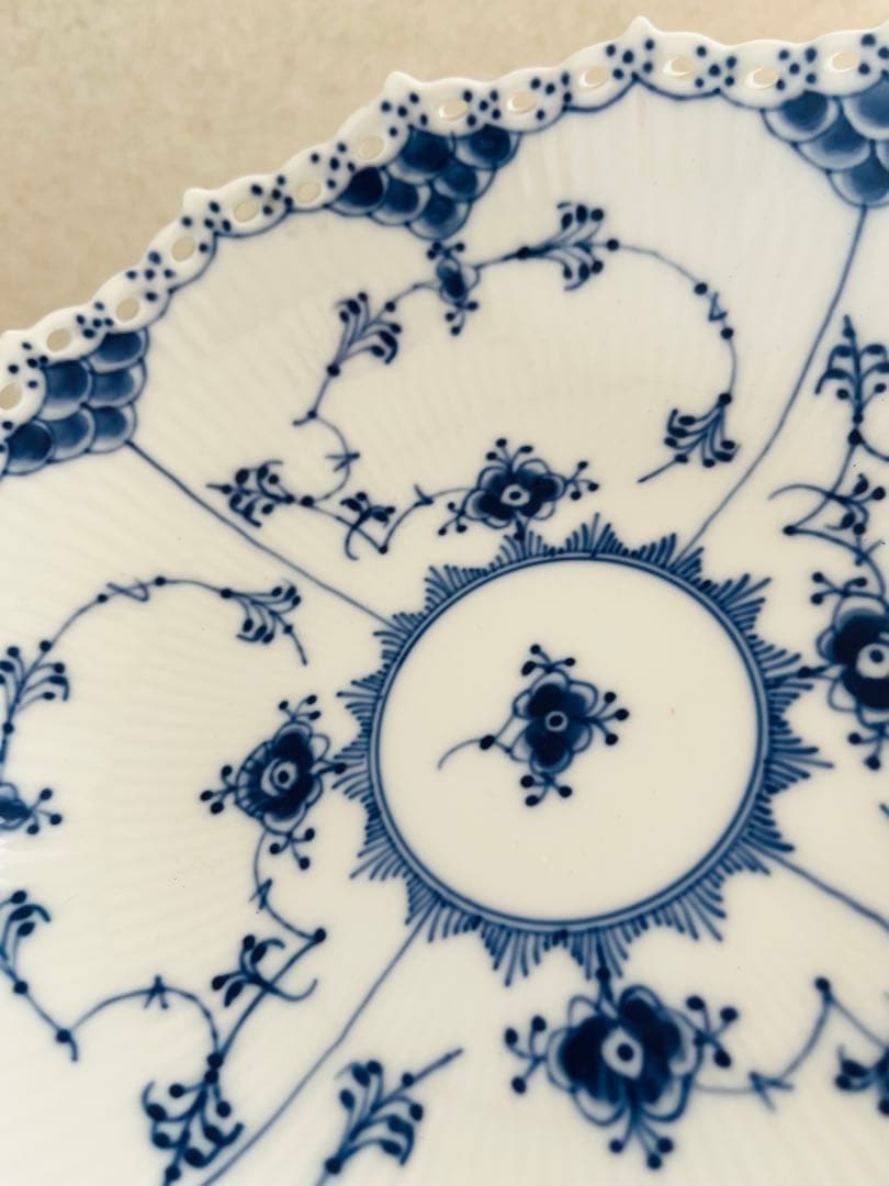 ロイヤルコペンハーゲン　ブルーブルーテッド　フルレース　コンポート