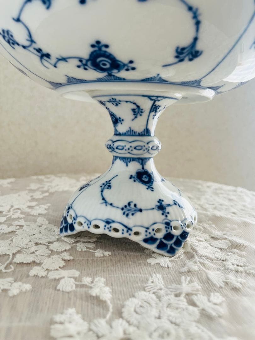 ロイヤルコペンハーゲン　ブルーブルーテッド　フルレース　コンポート