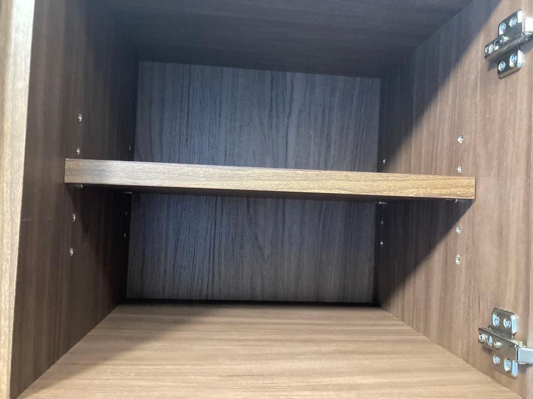 ニトリ キッチンボード ブラウン キャビネット 食器棚