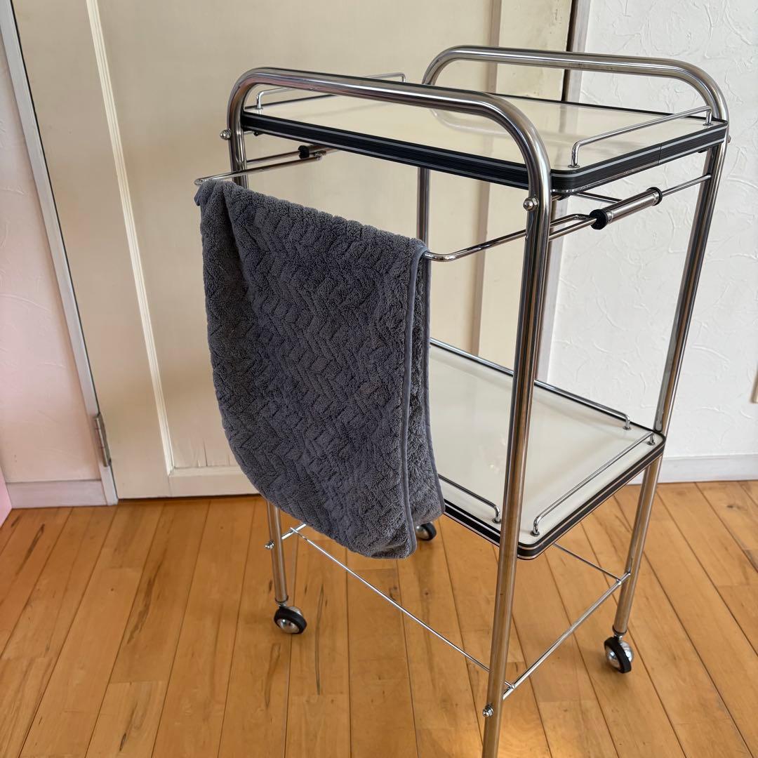 ☆ビンテージ☆美容室　理容室　ワゴン　マルチラック　ツールワゴン　キャスター付き