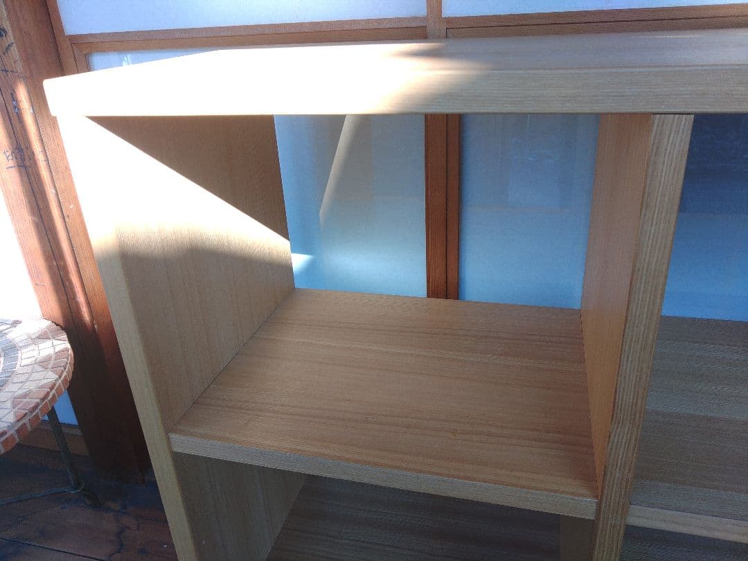 希少　無印良品　MUJI　タモ材　オープンシェルフ　無垢　ラック　棚　レア