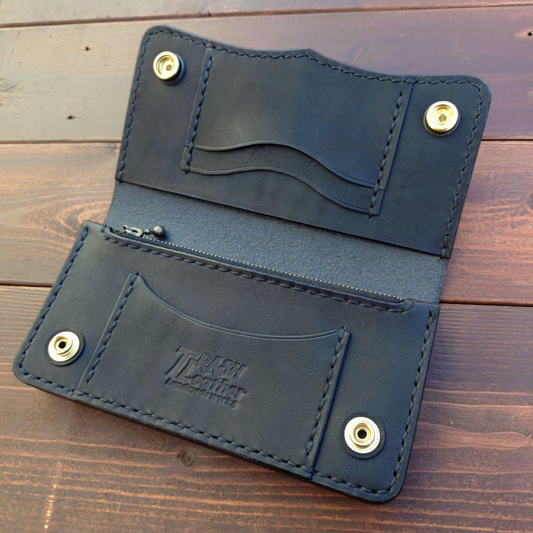 栃木オイルレザー‼️トラッカーウォレット 【ハンドメイド】