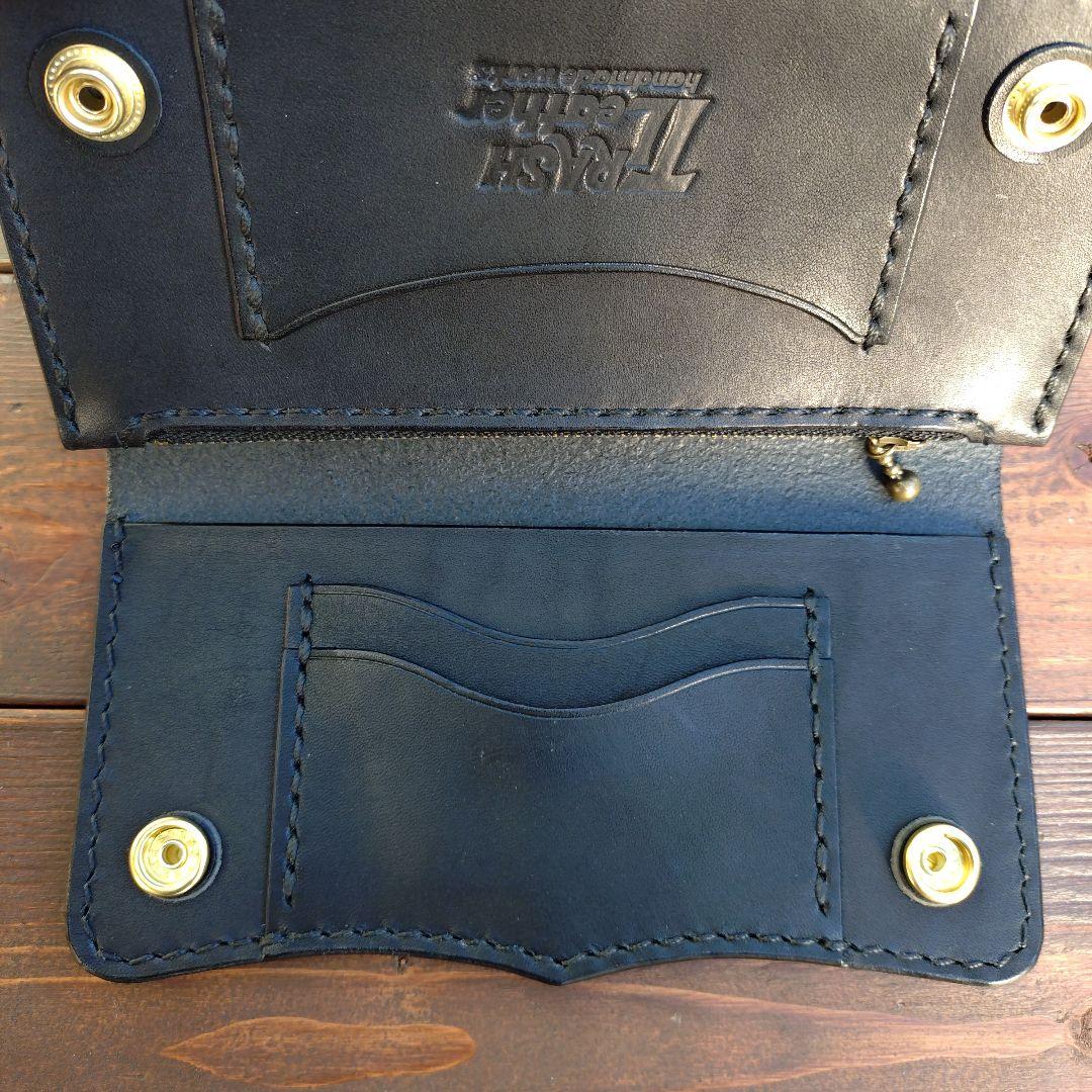 栃木オイルレザー‼️トラッカーウォレット 【ハンドメイド】