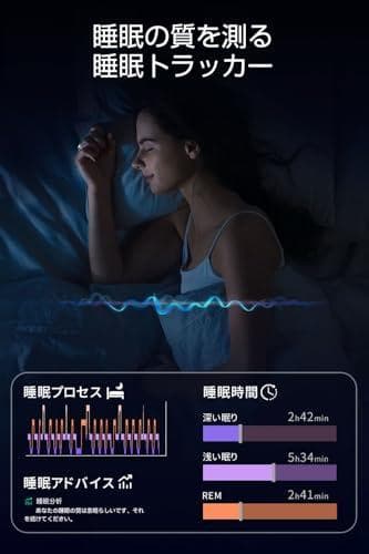 スマートリング 健康管理 【新登場 & 長時間使用可能】 Android/Ipm