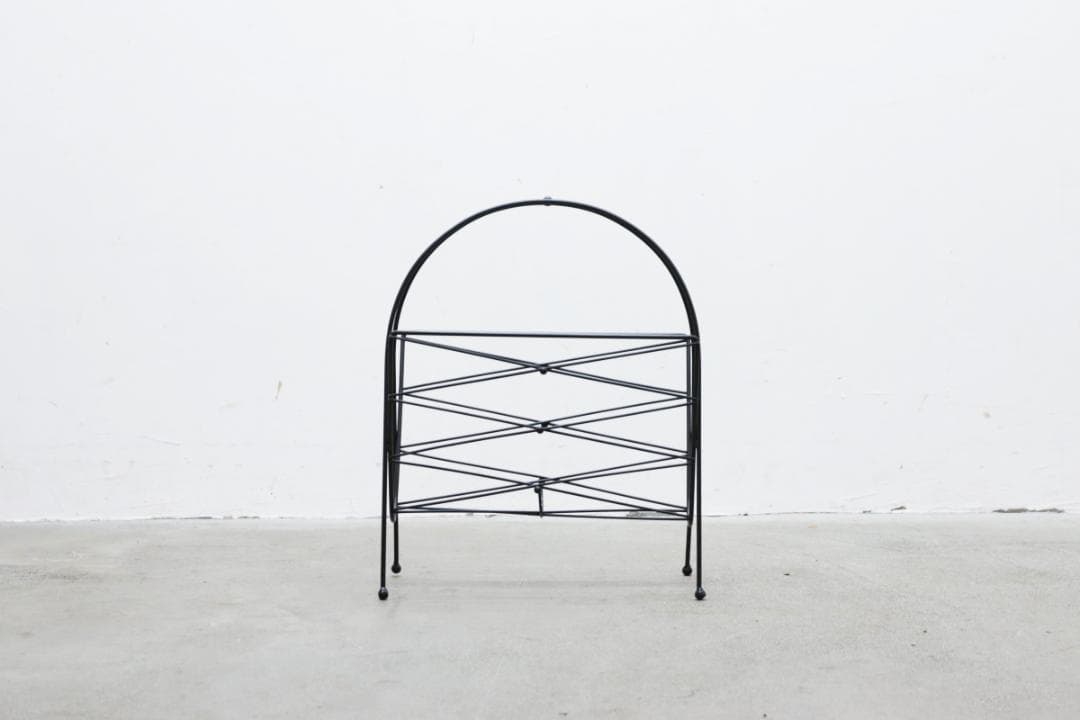 U.S. ヴィンテージ ワイヤー マガジンラック 雑誌 本 収納 モダン