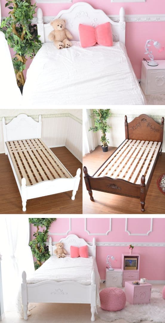 要問い合せ♥️子供～大人女子まで♥️ロココ調　プリンセスベッド　癒される♪　2色