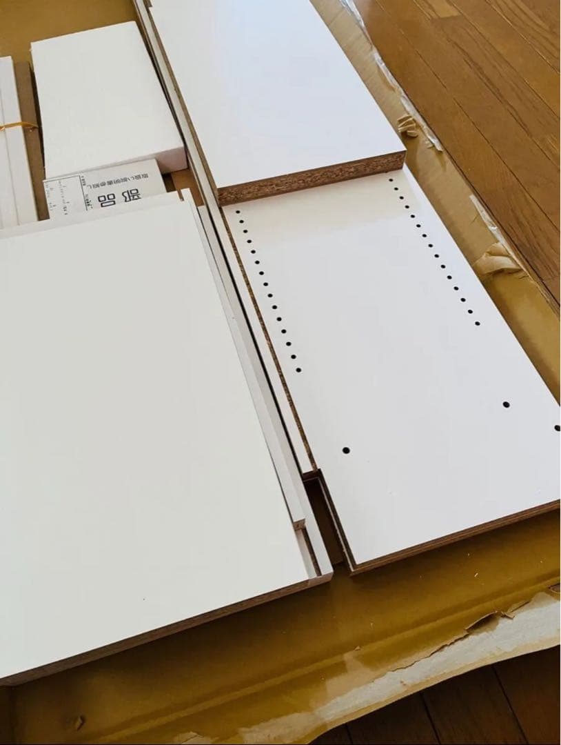 オーダー薄型本棚 壁面収納 ＋オプションオーダー　幅41 奥行25 高さ117