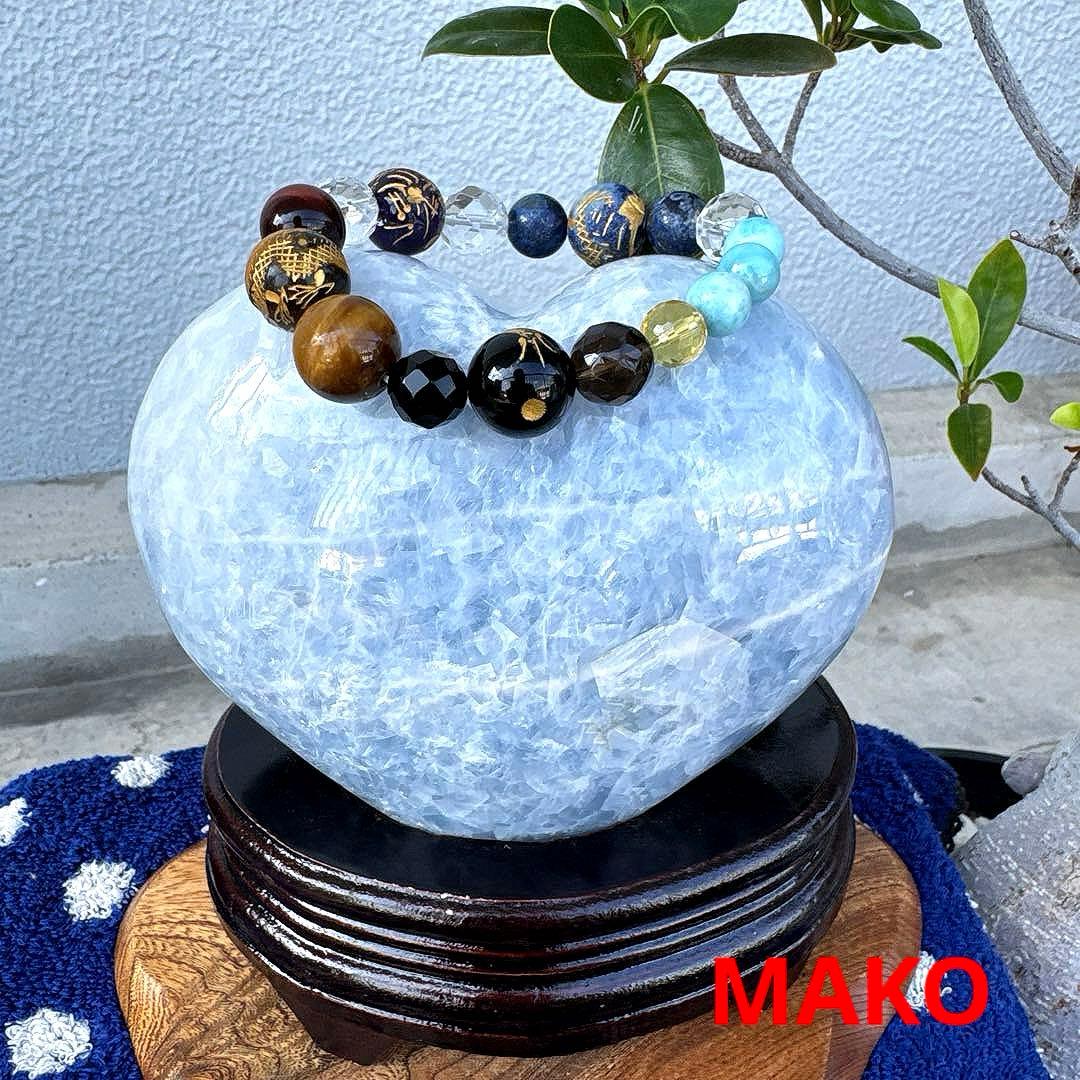 M1714☆ブルーカルサイトハート型原石1.6Kg☆天然石☆N50508-A