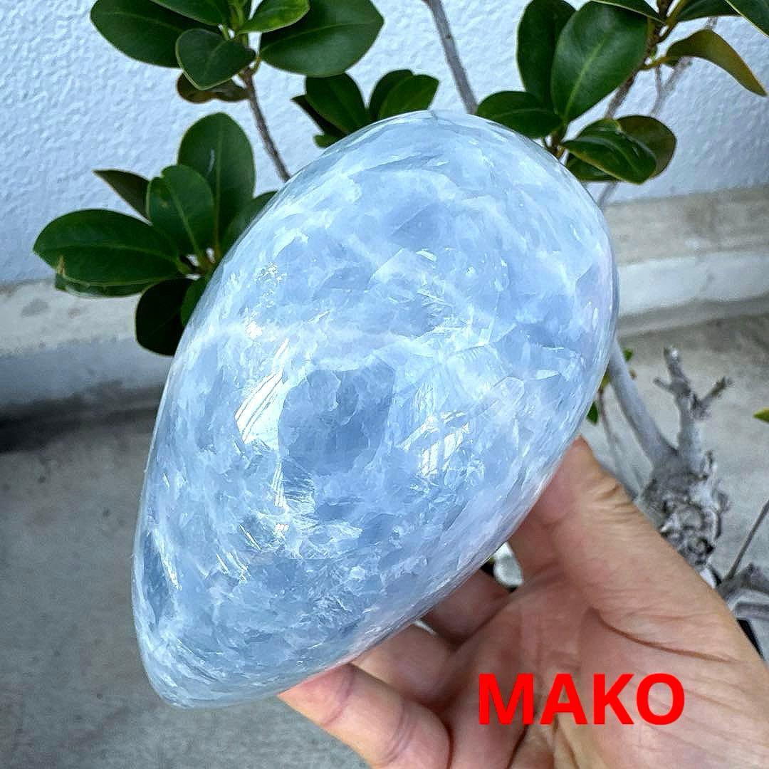 M1714☆ブルーカルサイトハート型原石1.6Kg☆天然石☆N50508-A