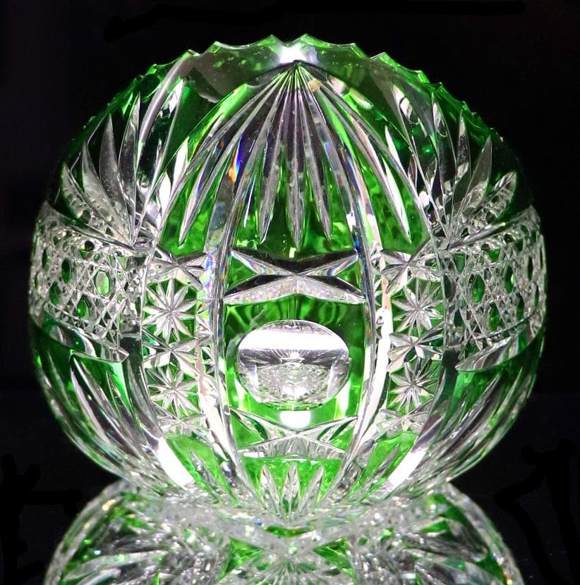 オールド・バカラ 1890年頃 特大作品 27cm!! 2.5kg ガラス鉢