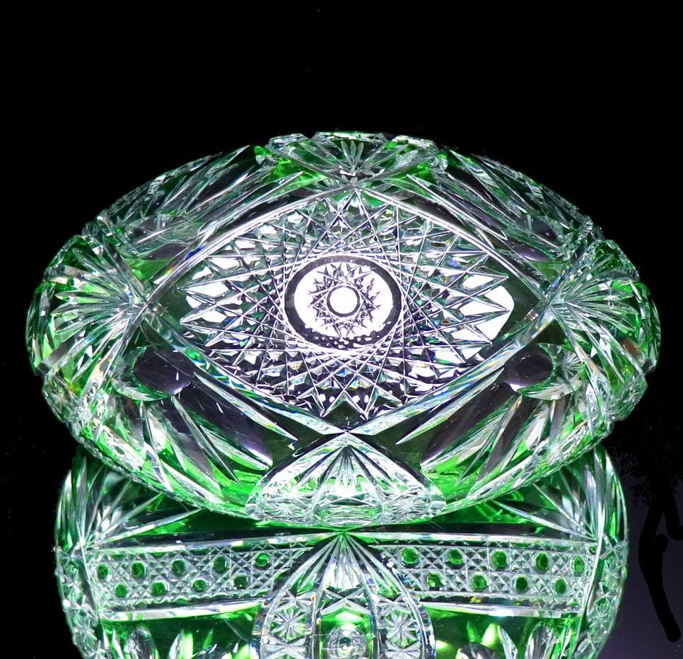 オールド・バカラ 1890年頃 特大作品 27cm!! 2.5kg ガラス鉢