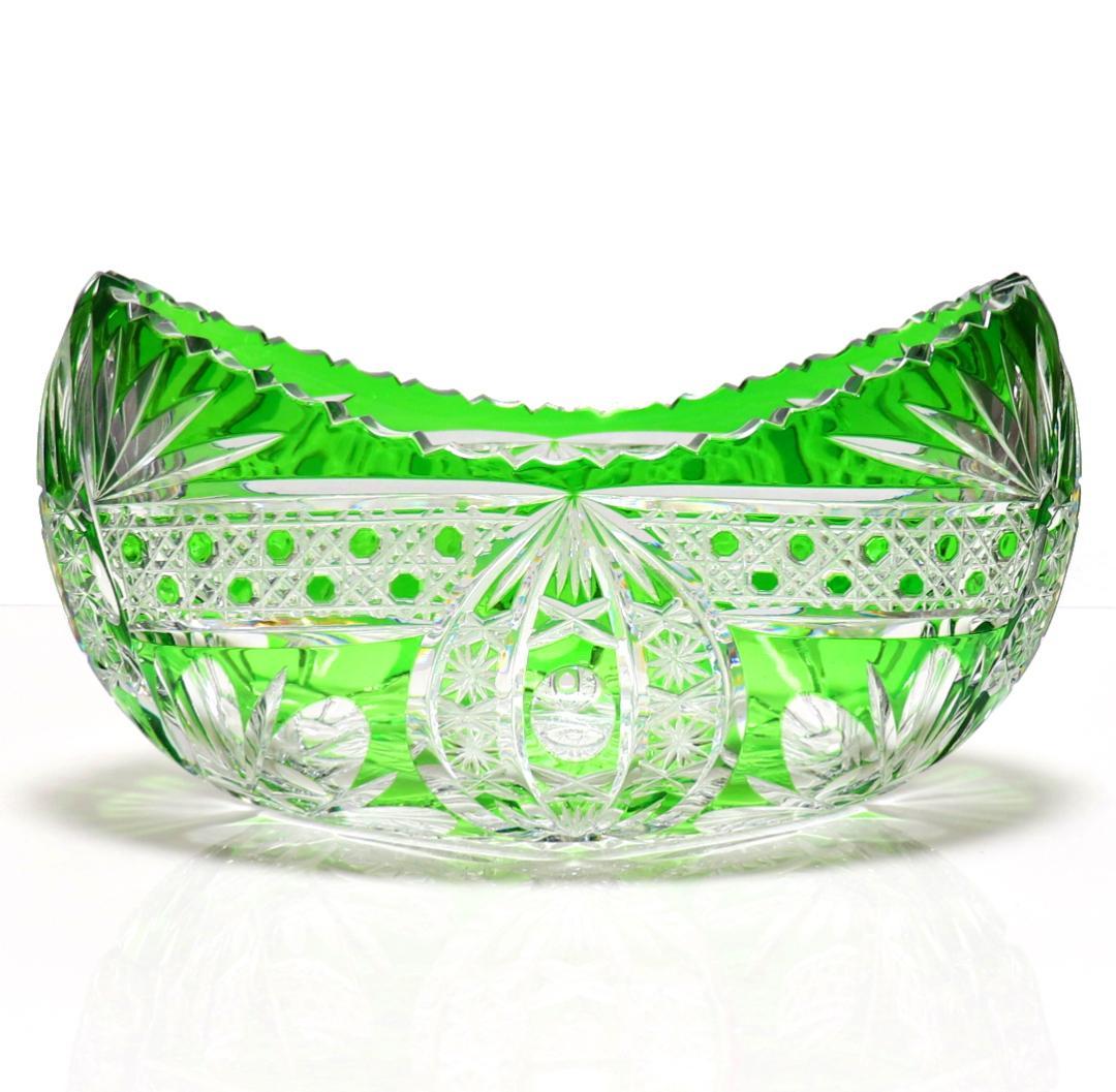 オールド・バカラ 1890年頃 特大作品 27cm!! 2.5kg ガラス鉢