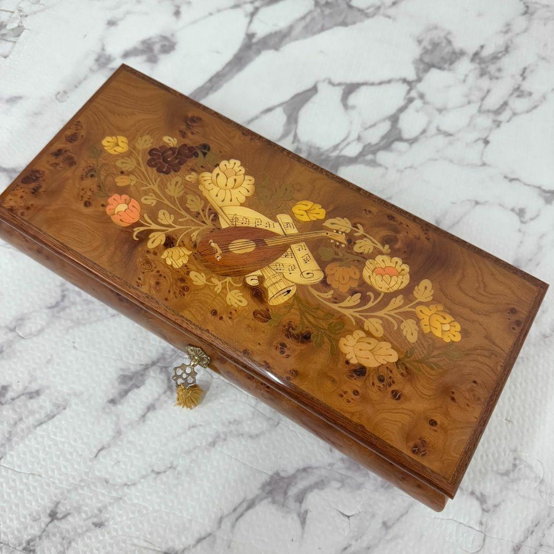 21080 オルゴール　ジュエリーボックス　小物入れ　イタリア製　アンティーク