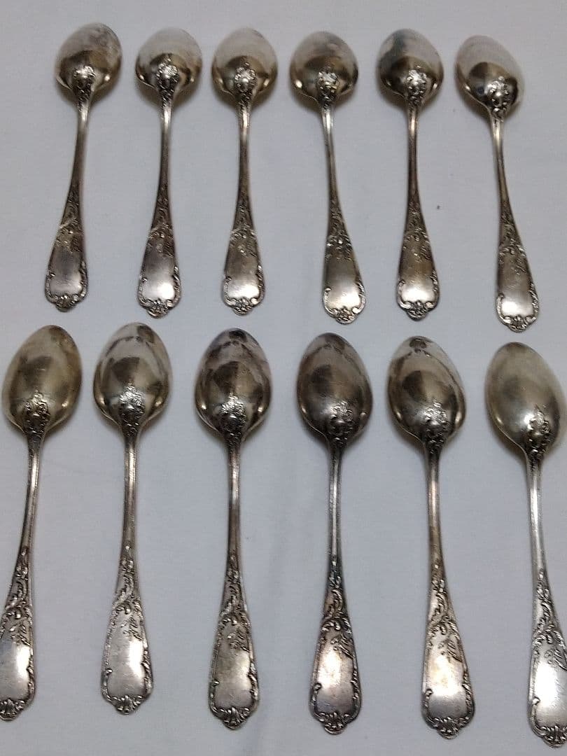 フランス　A.Foch DIJONアンティークスプーン12本セット