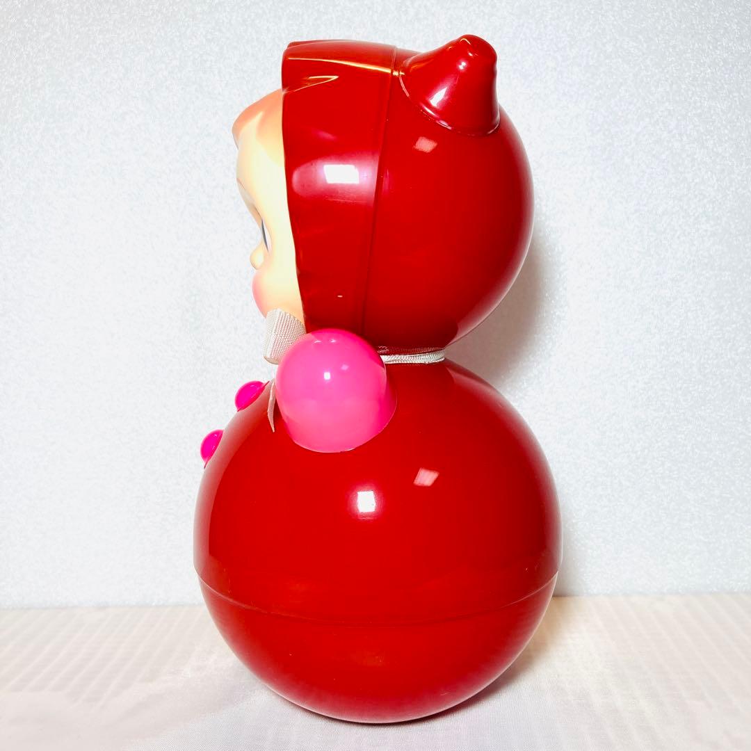 かわいい 起き上がりこぼし 昭和レトロ 赤色2体セット おきあがりこぼし