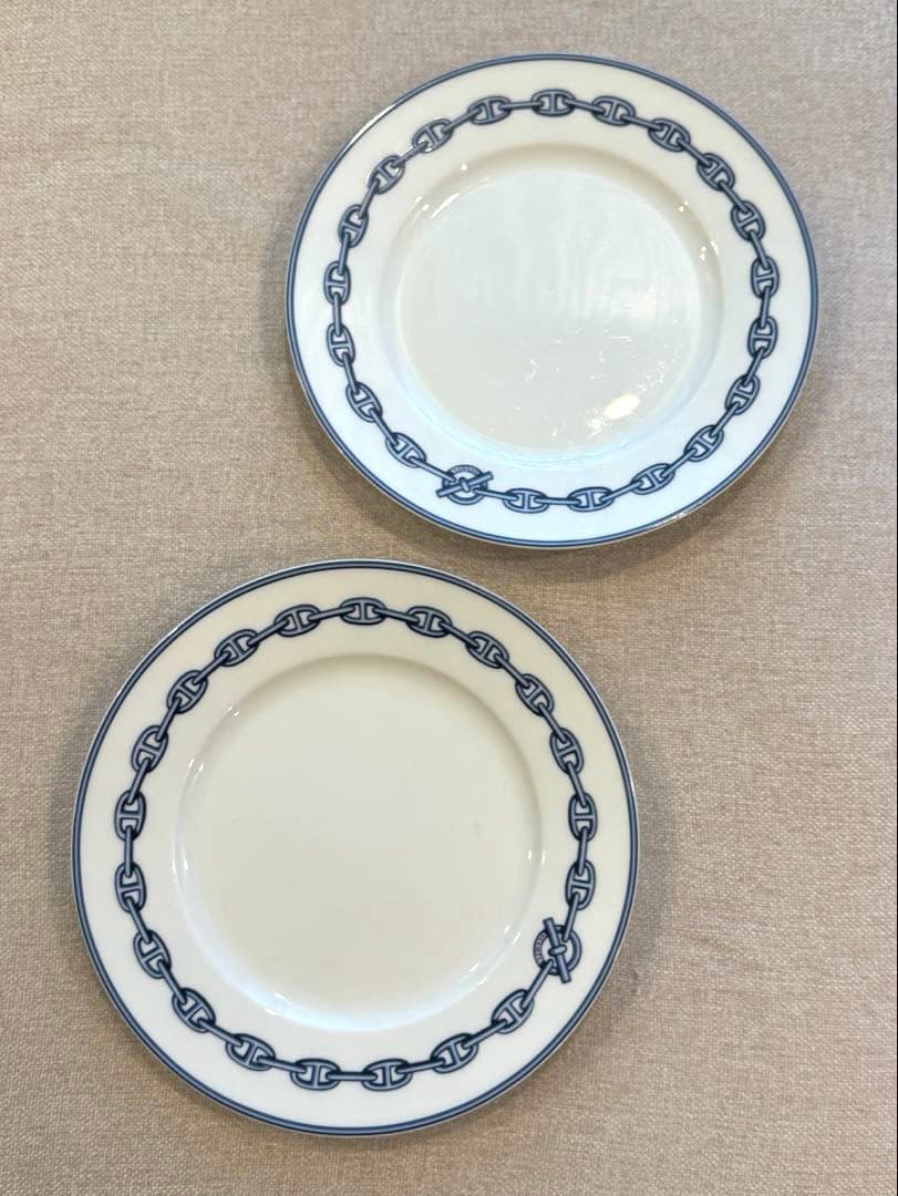 【ち〜ちゃん】HERMES シェーヌダンクル プレート 2枚セット