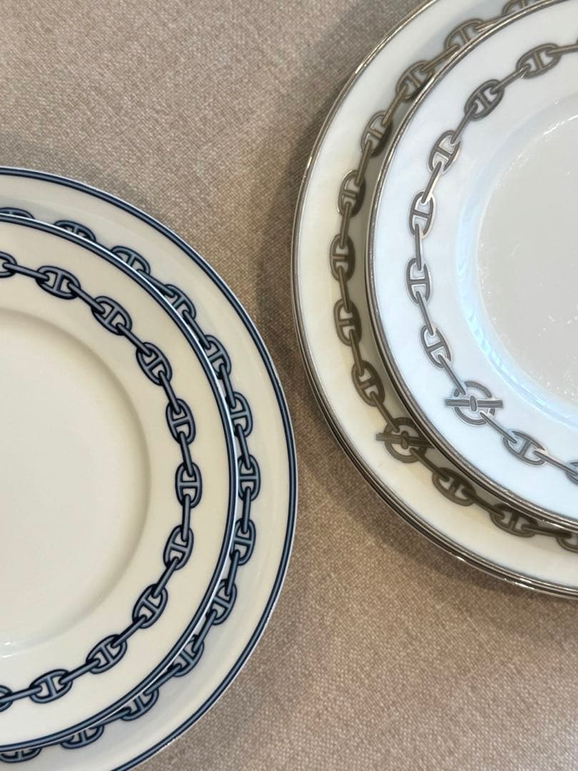 【ち〜ちゃん】HERMES シェーヌダンクル プレート 2枚セット