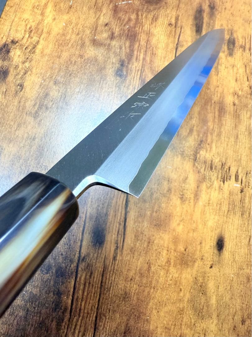 堺刃物】刺身 柳刃 包丁 尺 銀三鋼 紫檀八角水牛柄 鞘付き - メルカリ
