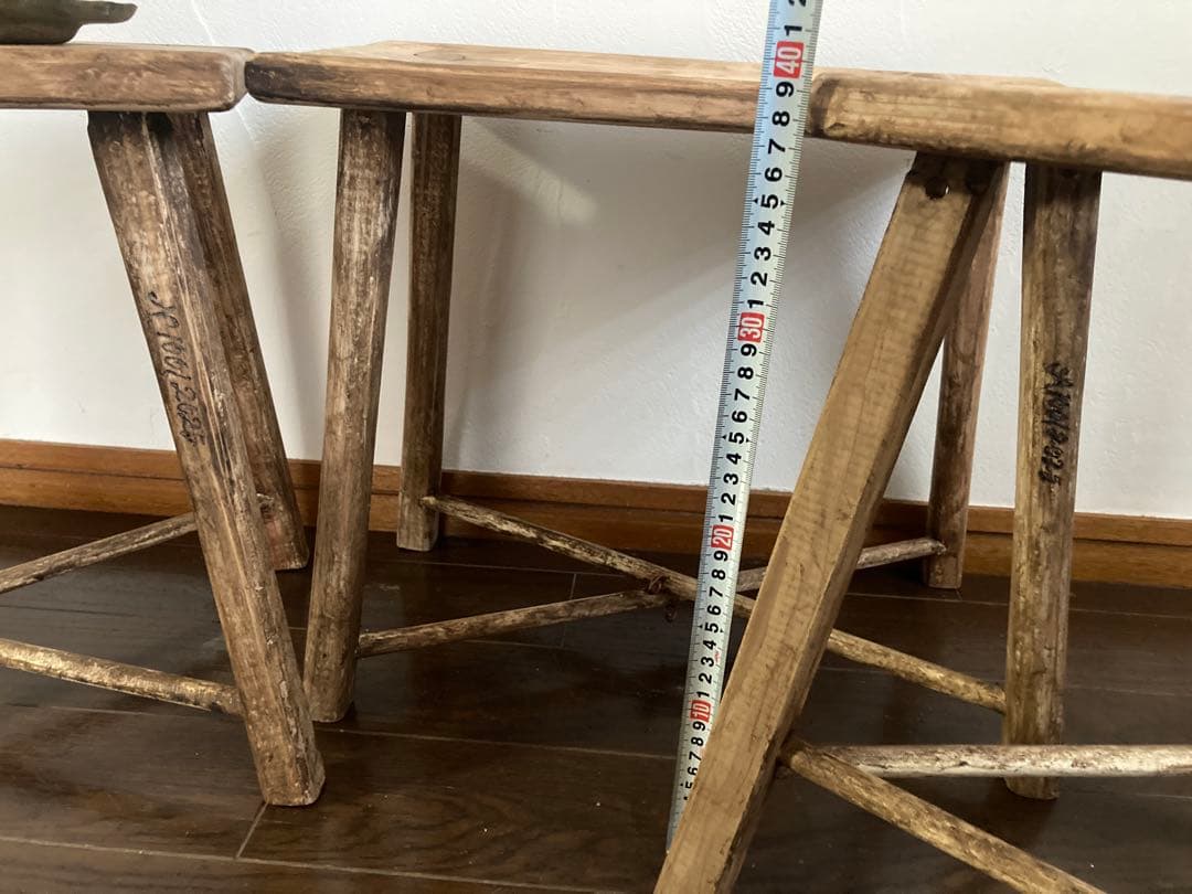 送料込『ピートm.n.o』アンティーク仕上げチェア○フラワースタンドにも