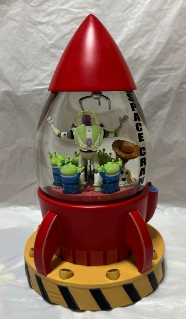 トイストーリー スペースクレーン ライトアップ オルゴール付き スノーグローブ