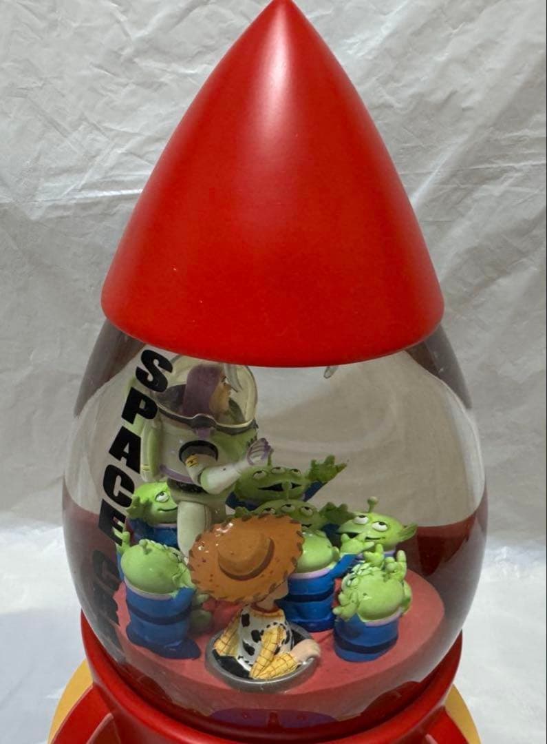 トイストーリー スペースクレーン ライトアップ オルゴール付き スノーグローブ