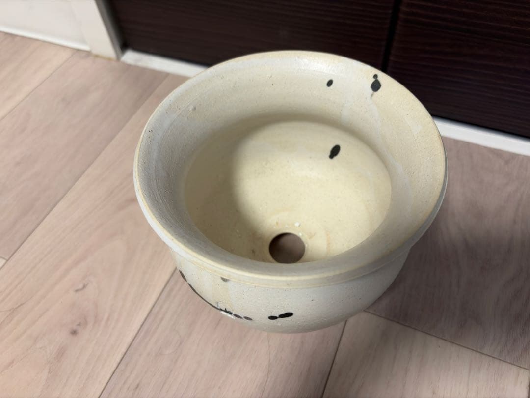 N/OH コロ鉢 matt white + dropping S