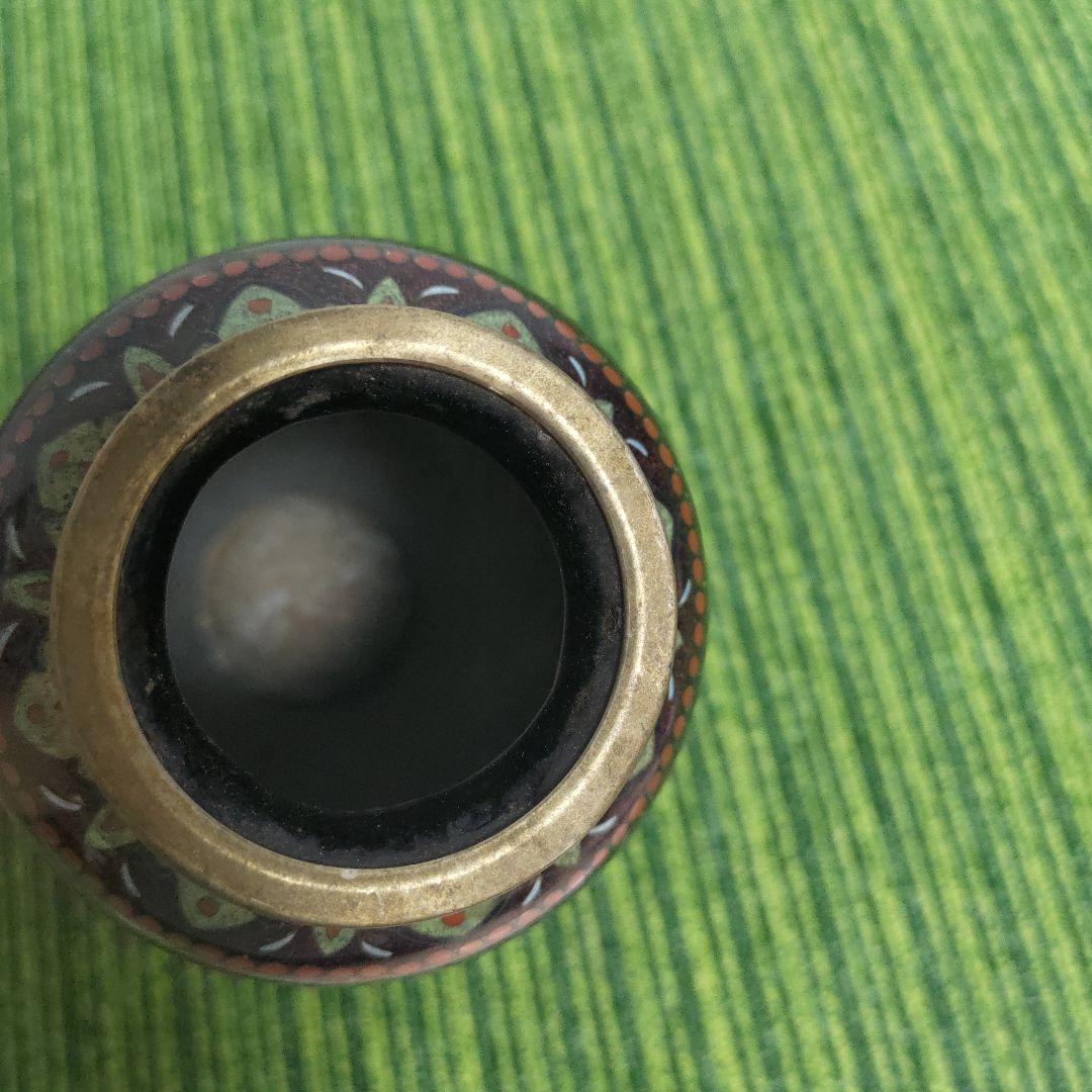 七宝焼 鳳凰紋 花 瓶 華道具 花入花生飾り瓶花器