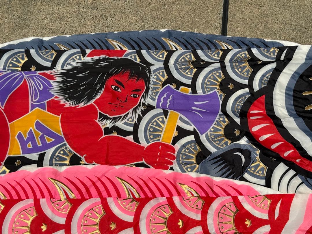 中古 鯉のぼり ⑧ 4m 両面金太郎 こいのぼり 2色 こどもの日 節句