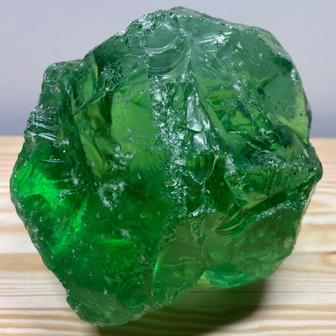 お値下げ　希少　アンダラクリスタル　特大グリーンボール 2850g