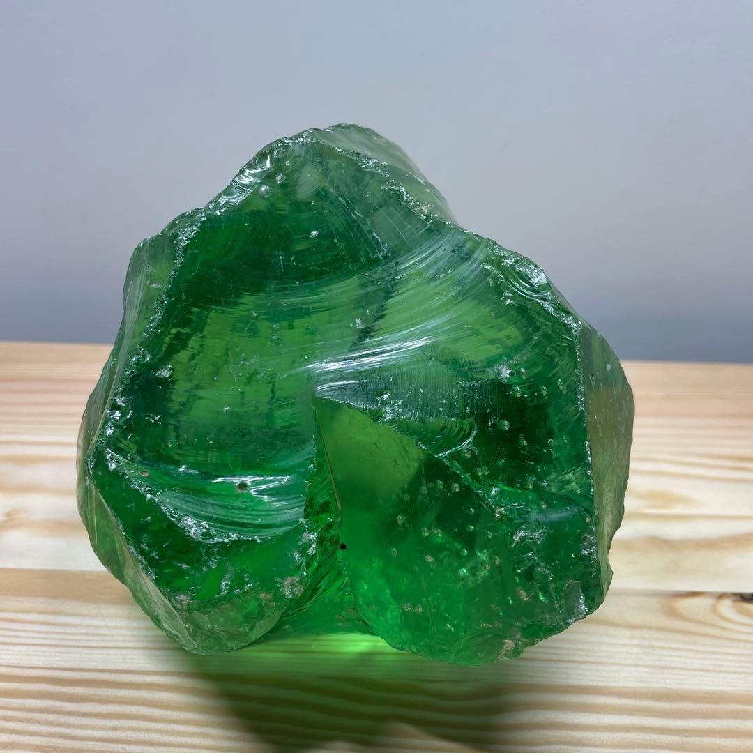 お値下げ　希少　アンダラクリスタル　特大グリーンボール 2850g