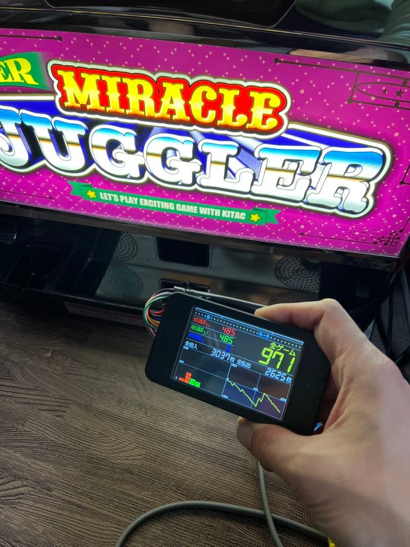 送料無料 IPSカウンター付 パチスロ実機 スーパーミラクルジャグラー