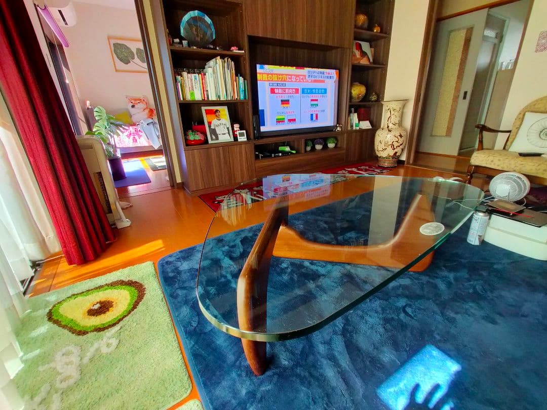 イサムノグチ　ガラステーブル/コーヒーテーブル