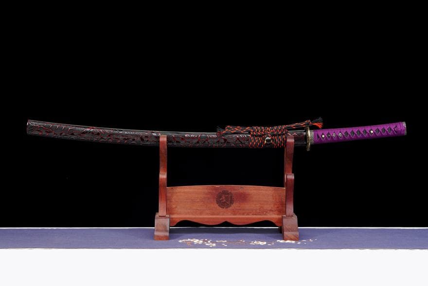 紫の侍】 模造刀 居合刀 武士道 武具 漢剣 唐刀 龍泉剣 手鍛造打