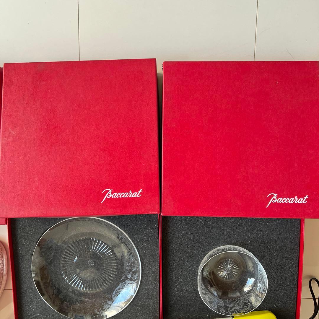 バカラBaccarat パルメ　皿、ボウル、箸置き4点セット　希少　激レア品