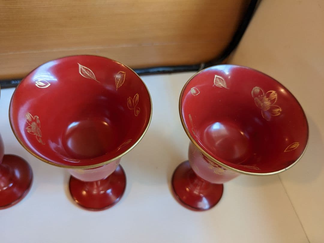 漆　桜の彫の酒器　コブレット　酒器　向付