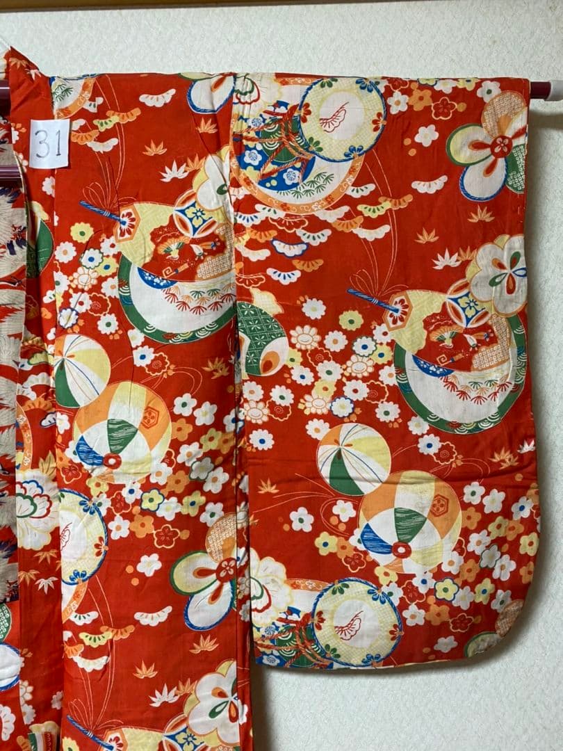 No.31その2アンティーク子供着物着丈75センチ裄丈51.5センチ