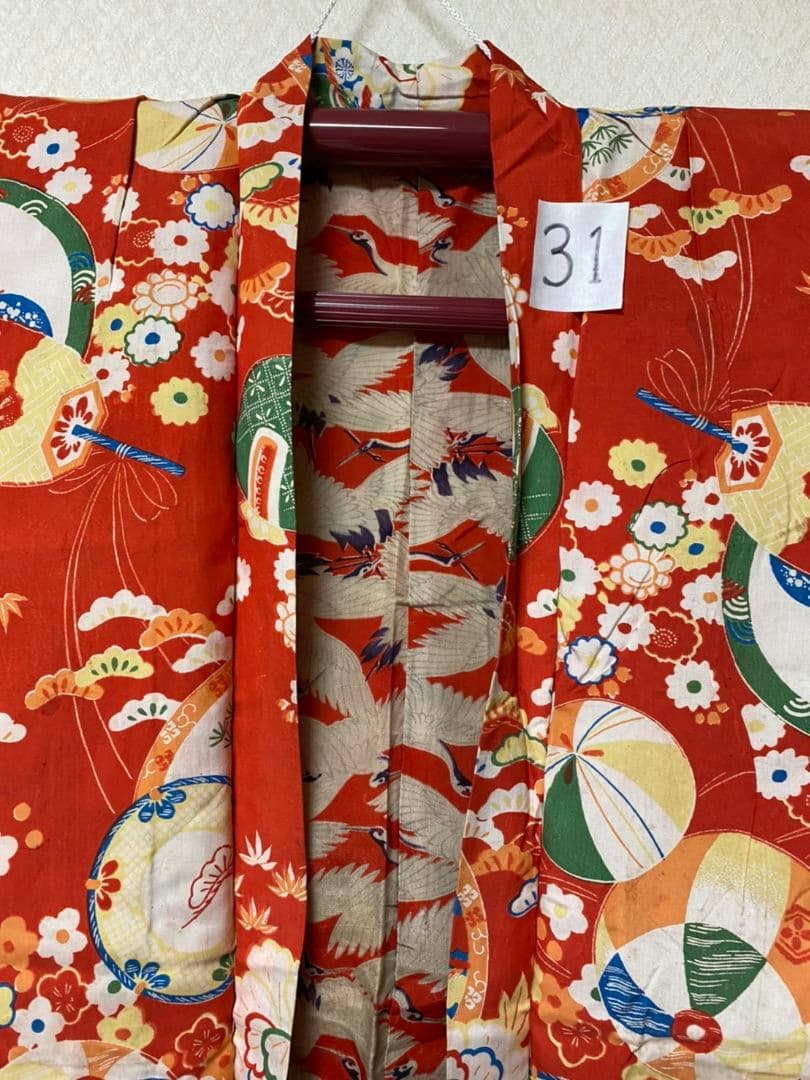 No.31その2アンティーク子供着物着丈75センチ裄丈51.5センチ