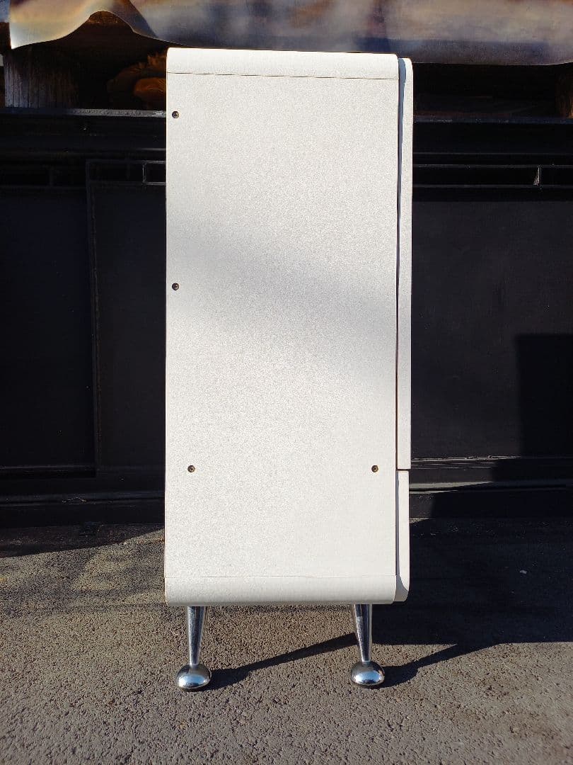 希少　スペースエイジ　フューチャー　スプートニク　ホワイト　サイド　キャビネット