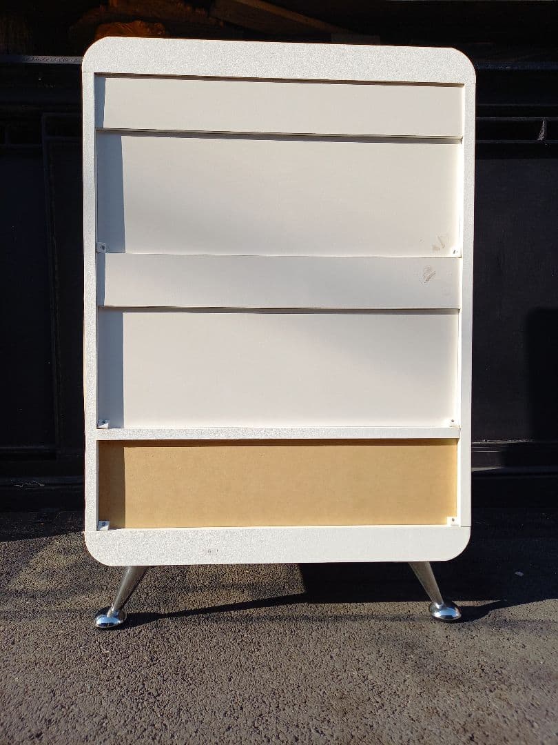 希少　スペースエイジ　フューチャー　スプートニク　ホワイト　サイド　キャビネット