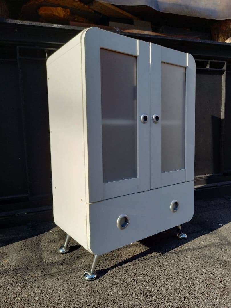 希少　スペースエイジ　フューチャー　スプートニク　ホワイト　サイド　キャビネット