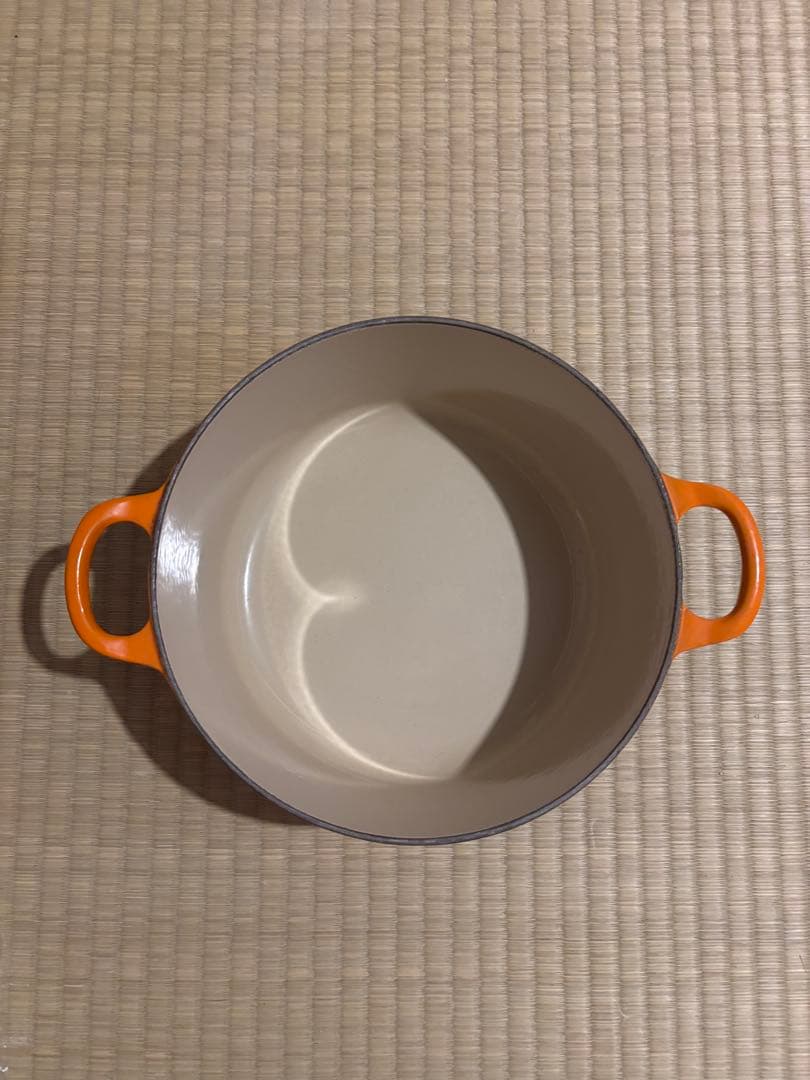 LE CREUSET オレンジ 両手鍋 22cm 美品