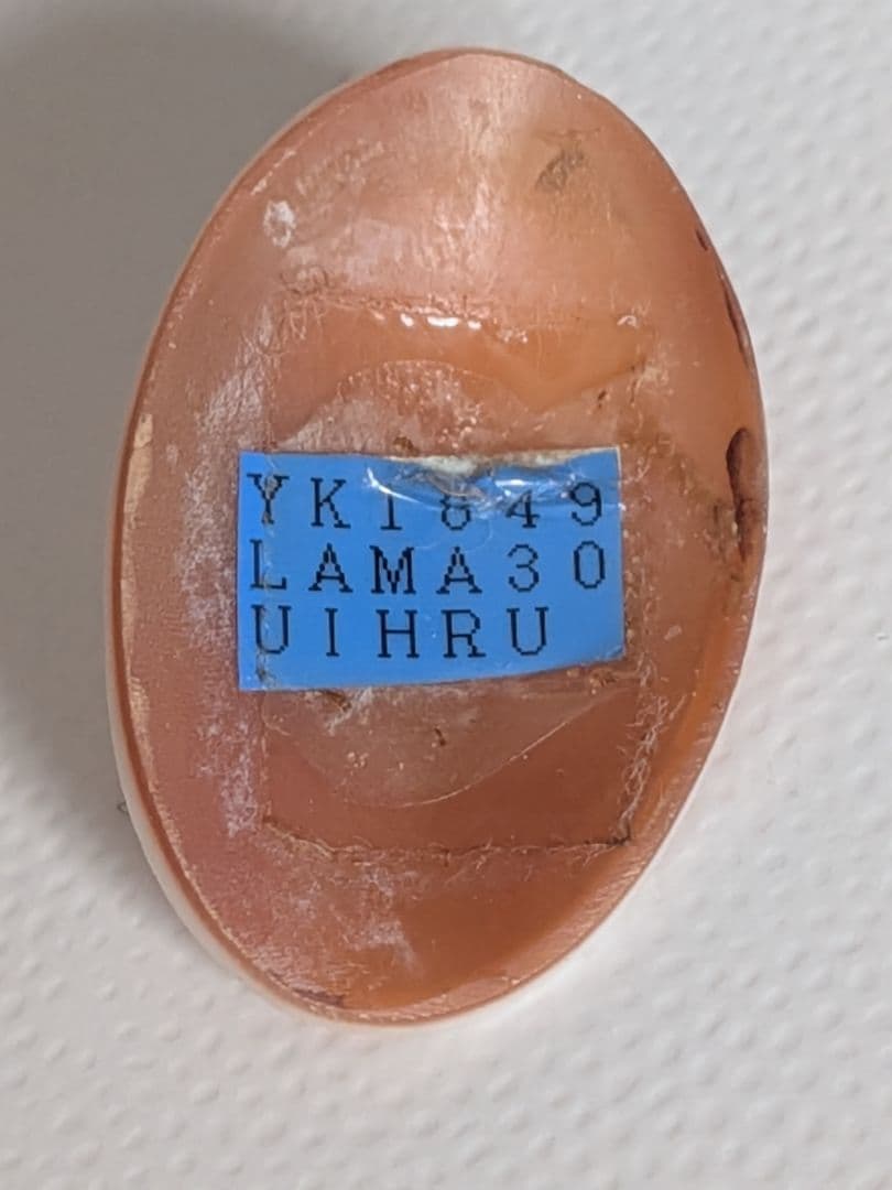 薔薇　バラ　花彫刻オーバル型カメオ